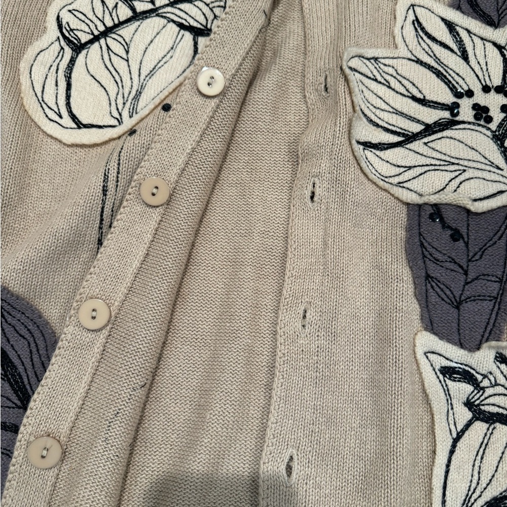 STORYBOOK KNITS Contemporary Floral Cardigan - Picture 6 of 9